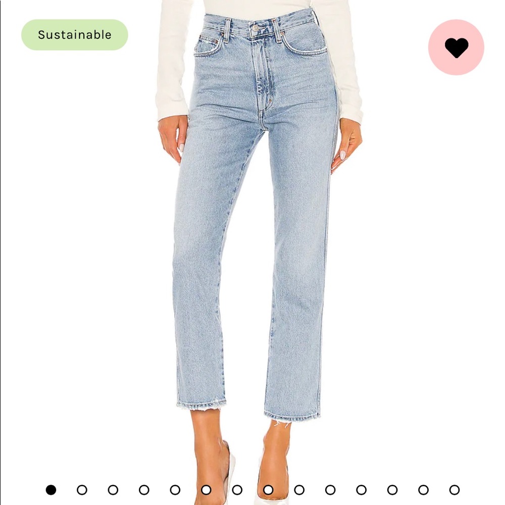 NWT Agolde Pinch Waist High Rise Kick jeans 28